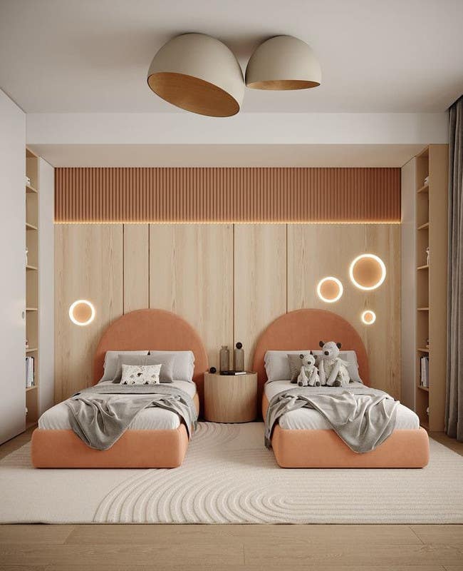 Moskey Wood Children's Bed Set, 120x125x200 cm, 2 Pieces - Cashmere