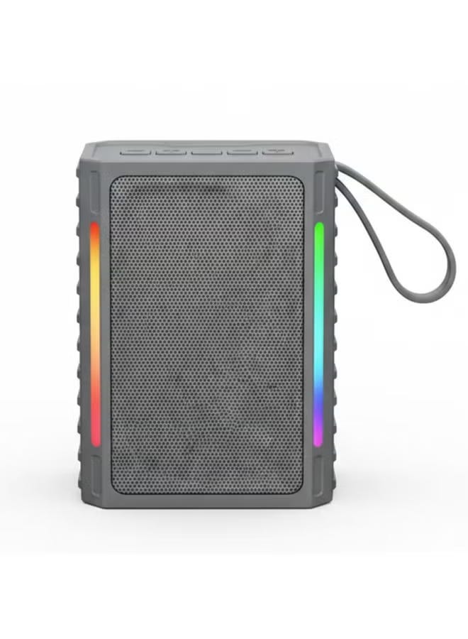 Sokany LP-V101 Portable Bluetooth Subwoofer Speaker, 4000mAh, RGB Lighting, Stereo - Gray