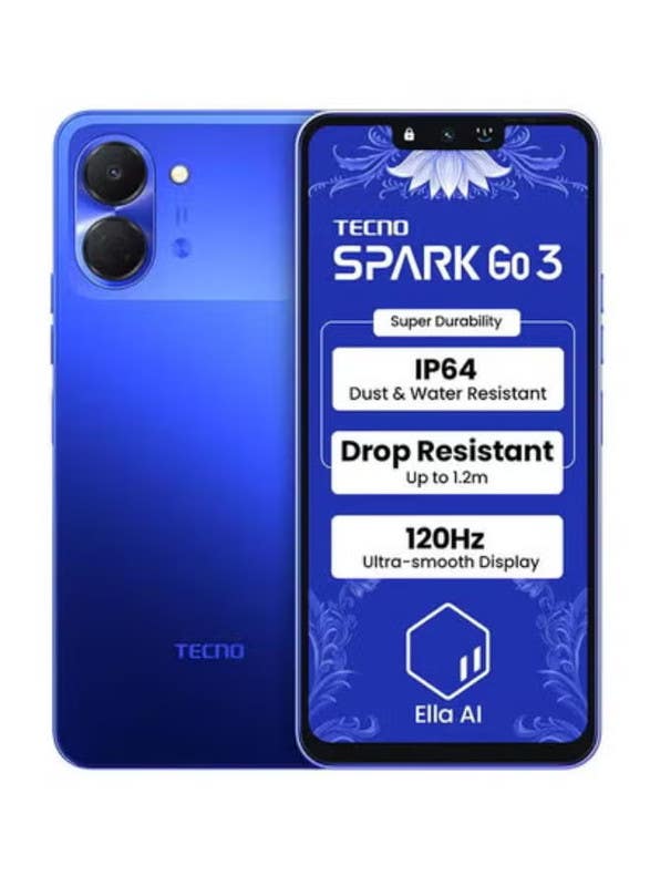 Tecno Spark Go 3 Smart Mobile Dual SIM Galaxy Blue 4GB Ram 64GB 4G -Middle east version