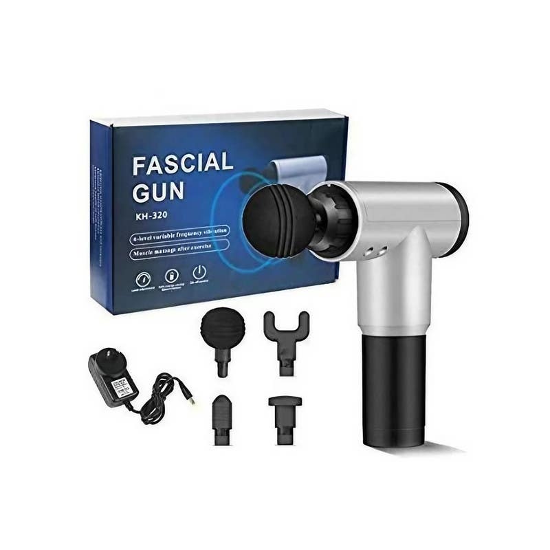 Massage Gun Kh-320, 6 Levels - blue