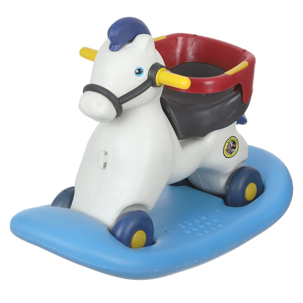 Horse Riding Toy with Safety Frame for Kids - Multicolor