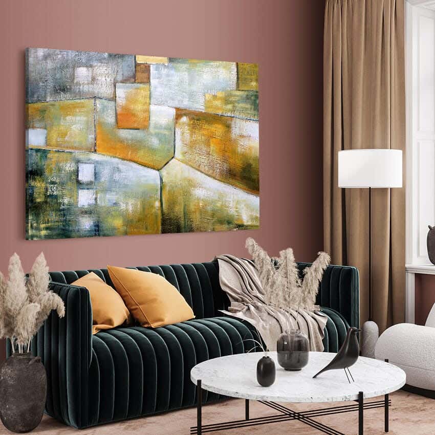 Galleria Tableau Natural Wood Printed Painting, 80x110 cm - Multicolor