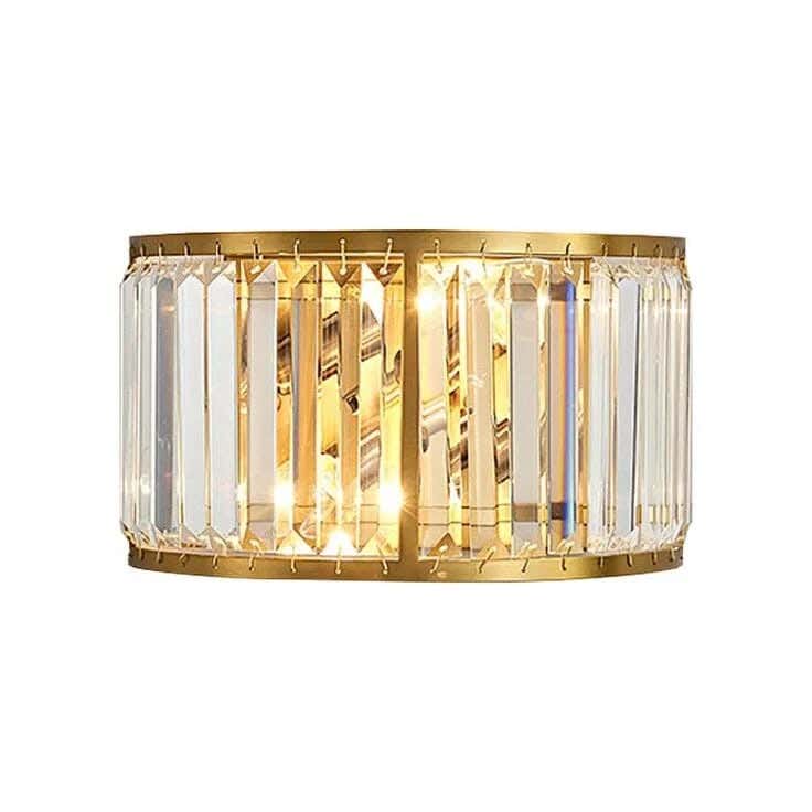 Joky Metal And Crystal Wall Sconce, 10×20 cm - Gold