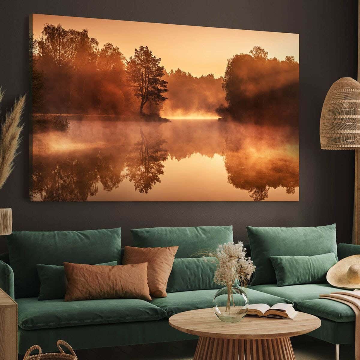 Galleria Tableau Natural Wood Printed Painting, 80x110 cm - Multicolor