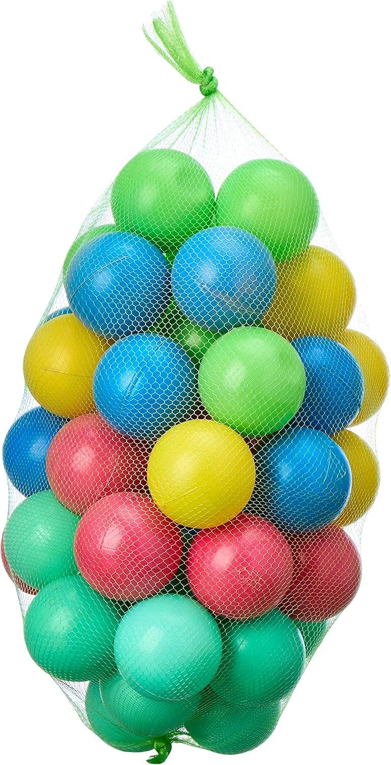 Plastic Ocean Fun Ball, 8cm, 100 Pieces - Multicolor