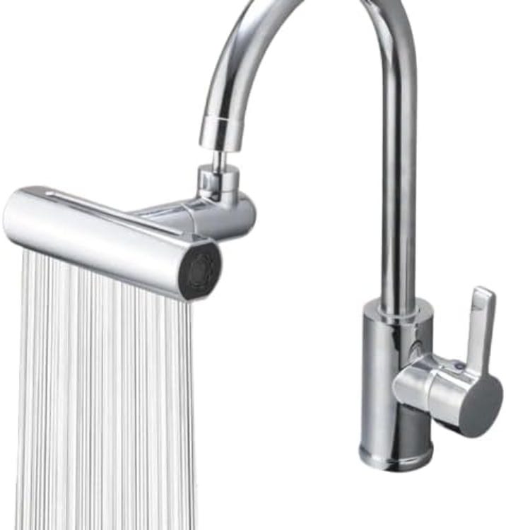 360° Swivel Metal Shower Faucet - Silver