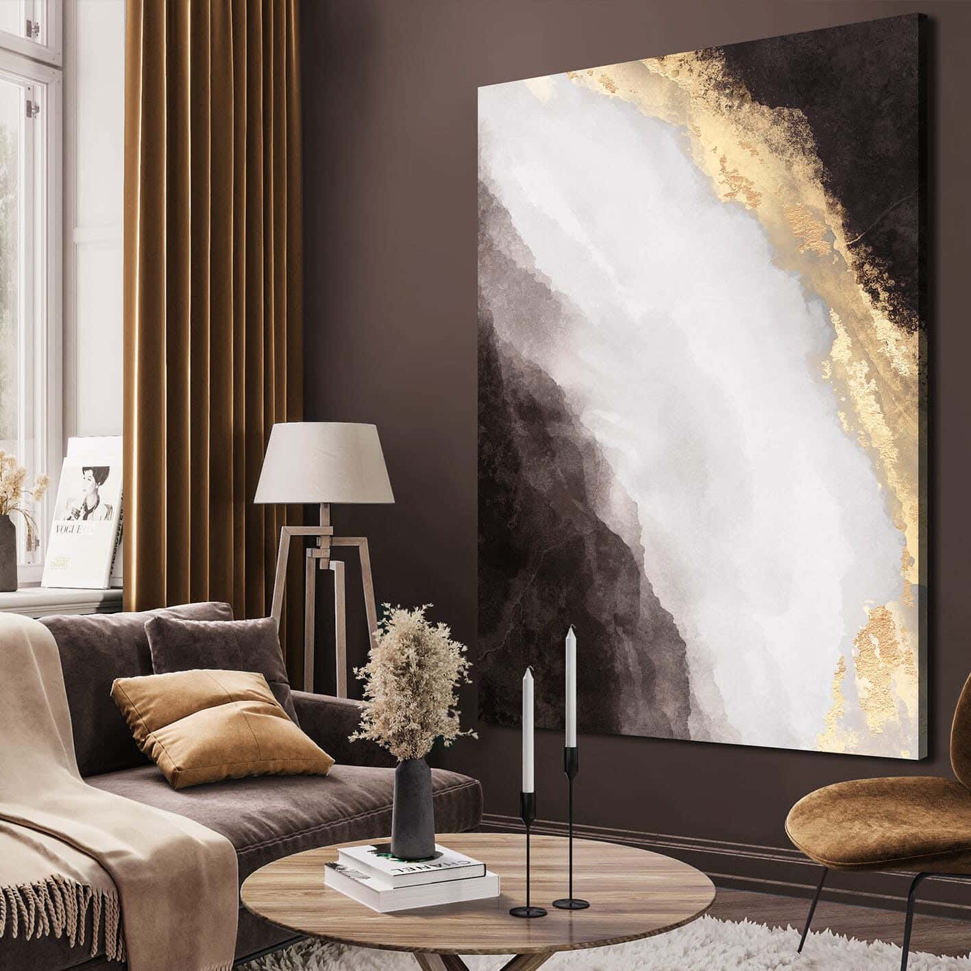 Galleria Tableau Natural Wood Printed Painting, 110x80 cm - Multicolor