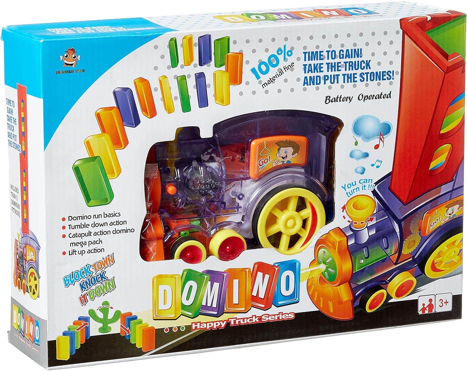 Interactive Domino Train - Multicolor