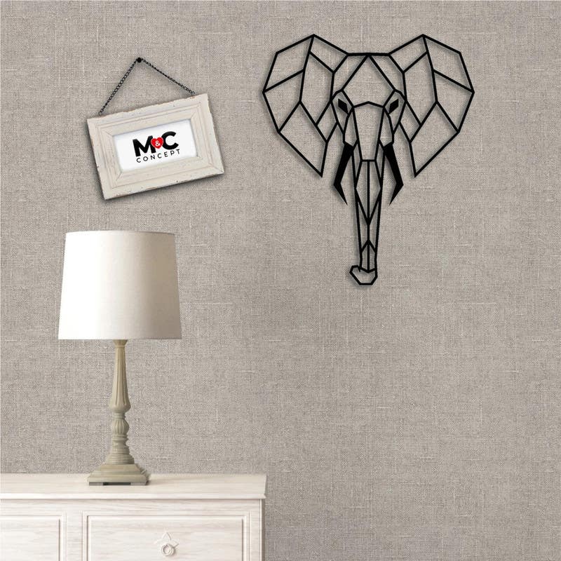 Decorative Wall Hanging, MDF Wood, 104×85 - Black