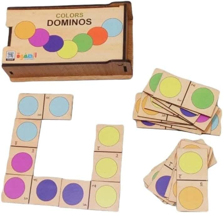 Alsafwa R19-1-A Dominoes Wooden Color Shape - Multicolor