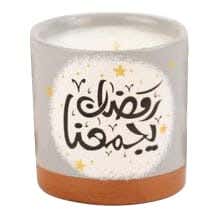 Pottery Aromatic Candle Handmade Pot, 6×6 cm - Dark Grey