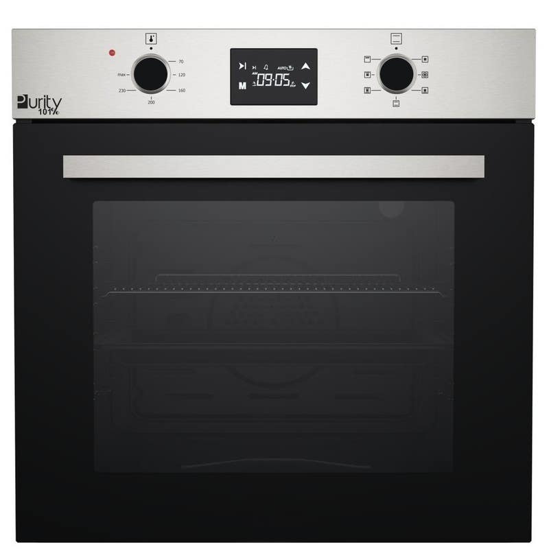 Purity Opt60Eed Built-In Oven, Distribution Fan, Digital Timer, 7 Functions, 60 Cm - Black Silver