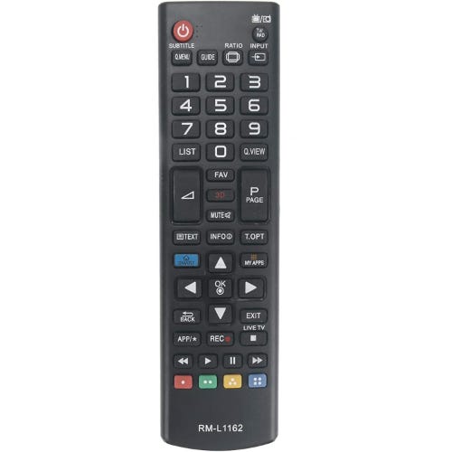 Remote Control RM-L1162, Compatible with LG Smart Screens - Black