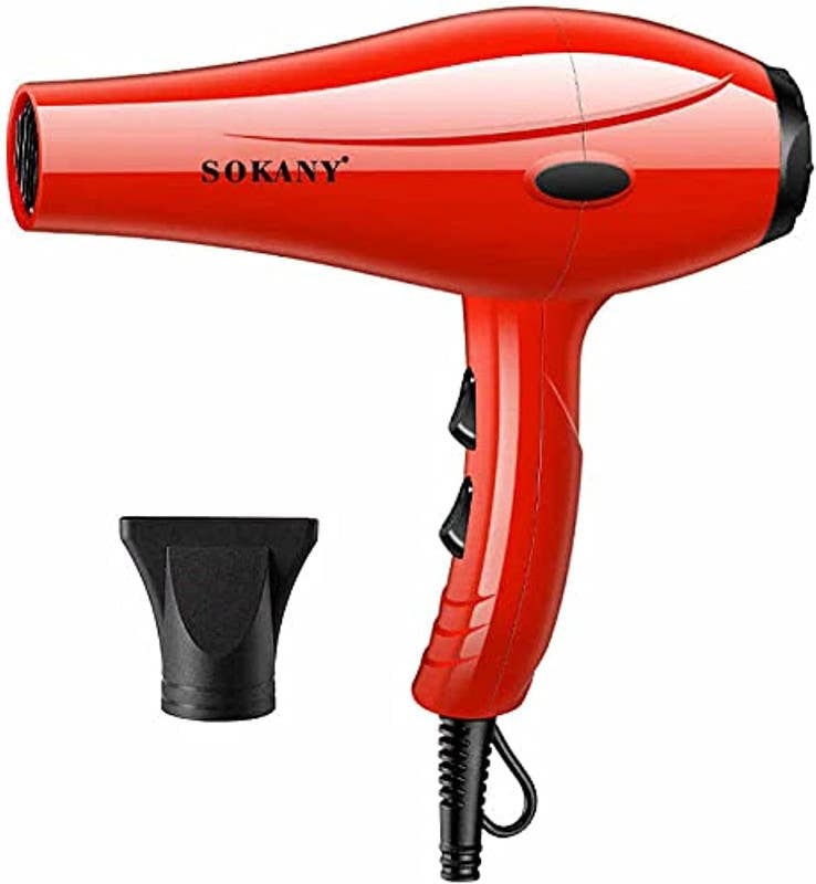 Sokany SK-174 Hair Dryer, 2 Speeds, 2200 Watt, Ceramic Coating - Red