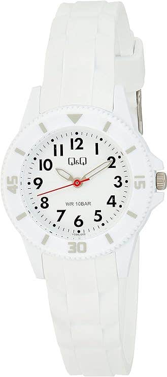 Q&Q VS66J002Y Round Analog Casual Watch For Girls, M /26 - 39 mm - White