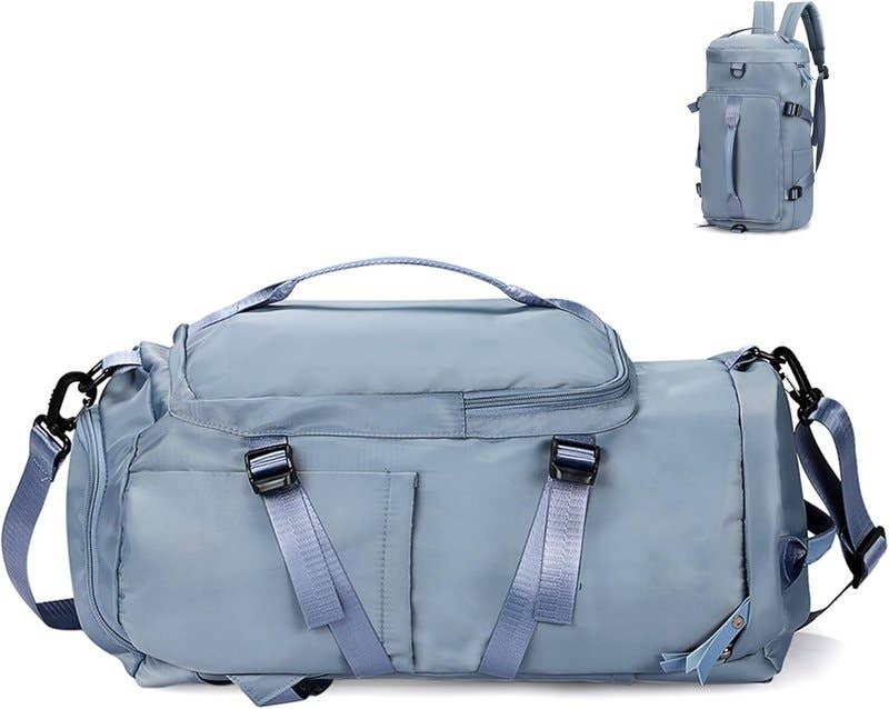 Etercycle Waterproof Travel Duffel Bag with Shoe Compartment - Blue