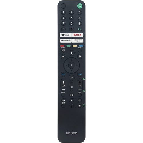 Remote Control Compatible with Sony Smart Screen, Voice Control, BRAVIA XR 4K Ultra HD - Black