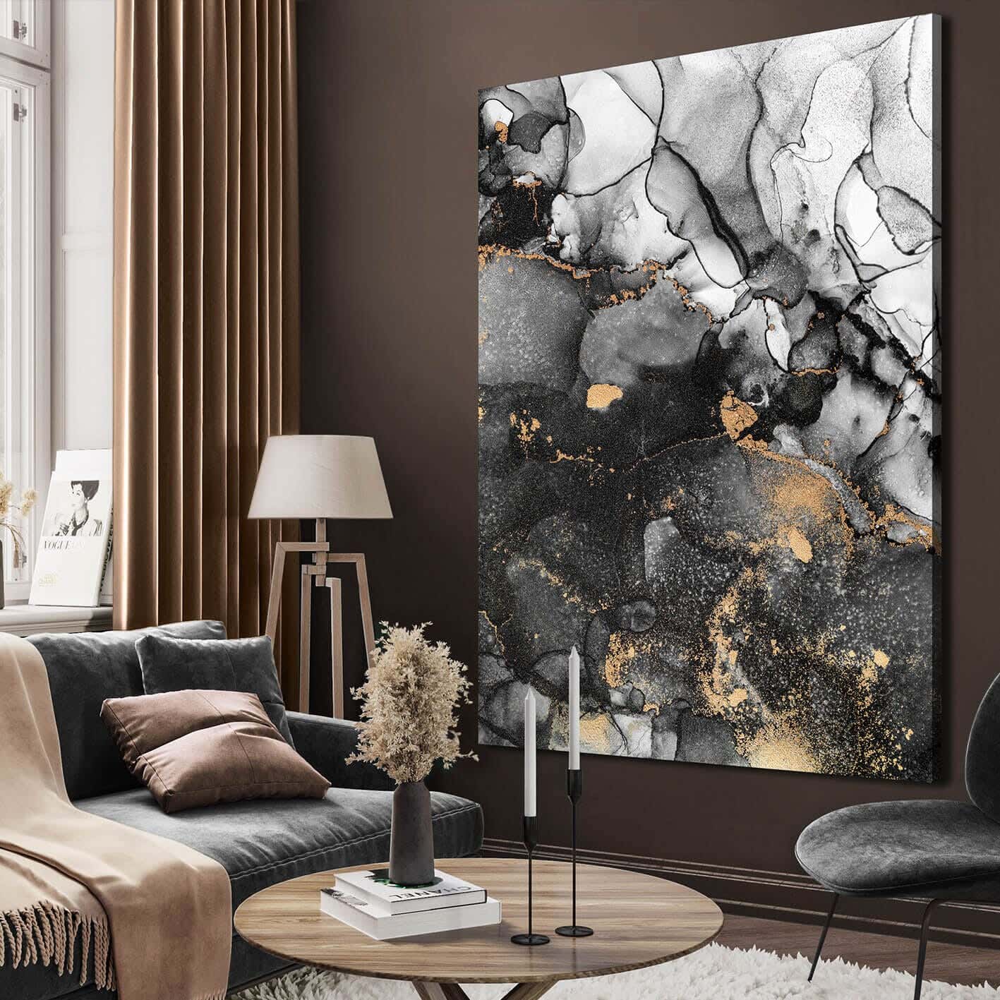 Galleria Tableau Natural Wood Printed Painting, 110x80 cm - Multicolor