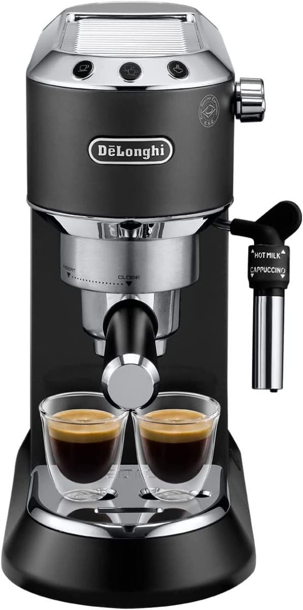 Delonghi EC685.BK Dedica Coffee Machine, 15 Bar - Black