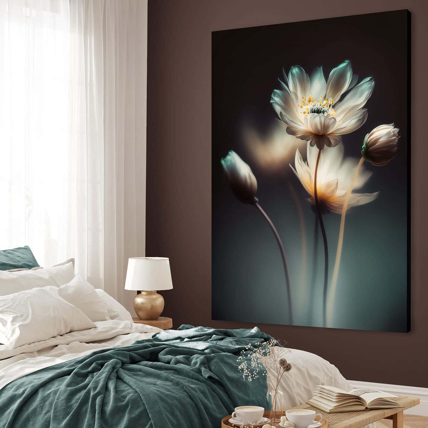 Galleria Tableau Natural Wood Printed Painting, 110x80 cm - Multicolor