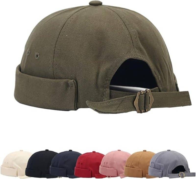 Cozyan Cotton Retro Docker Cap for Men - Green