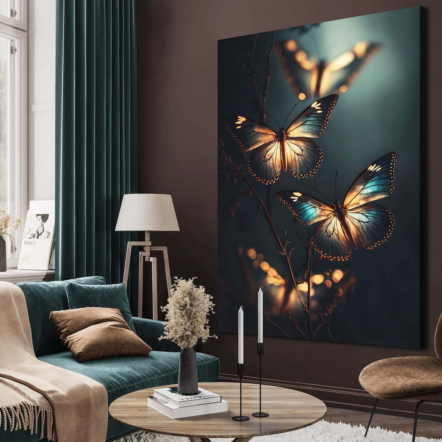 Galleria Tableau Natural Wood Printed Painting, 110x80 cm - Multicolor
