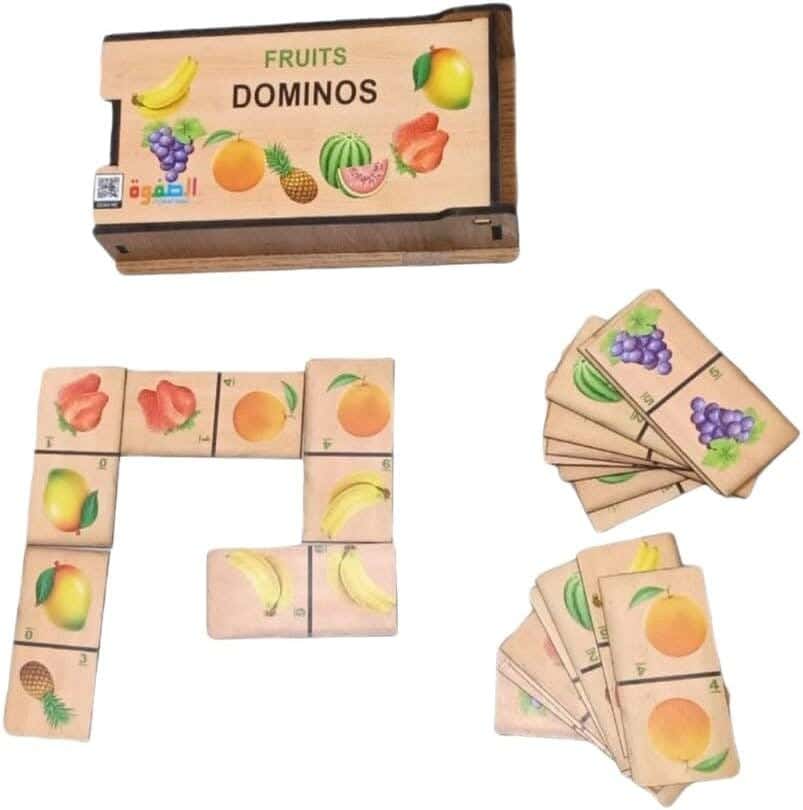 Alsafwa R19-1-C Wooden Dominoes Fruits - Beige