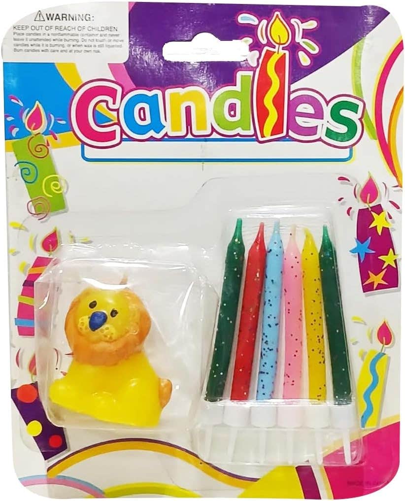 Decorative Birthday Candles, 6 Pieces - Multicolor