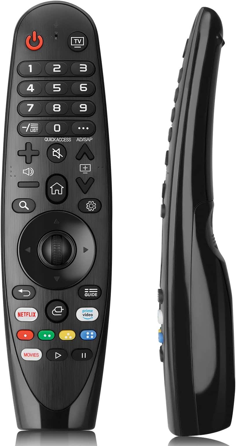 LOUTOC Remote Control for LG Smart TV with Magic Wheel Function, No Voice Function - Black.