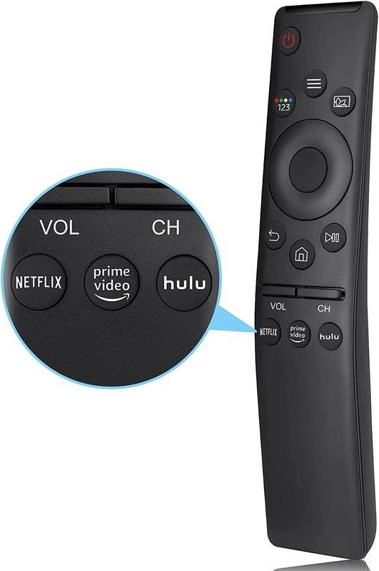 Remote Control, Compatible with Samsung Smart Screen, Netflix, Prime Video - Black