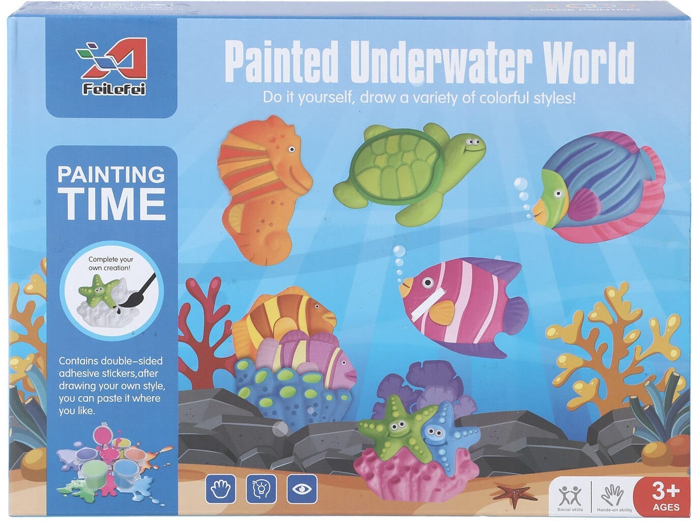 Plaster Coloring Game, Small Animal Shapes, 9 Pieces - Multicolor