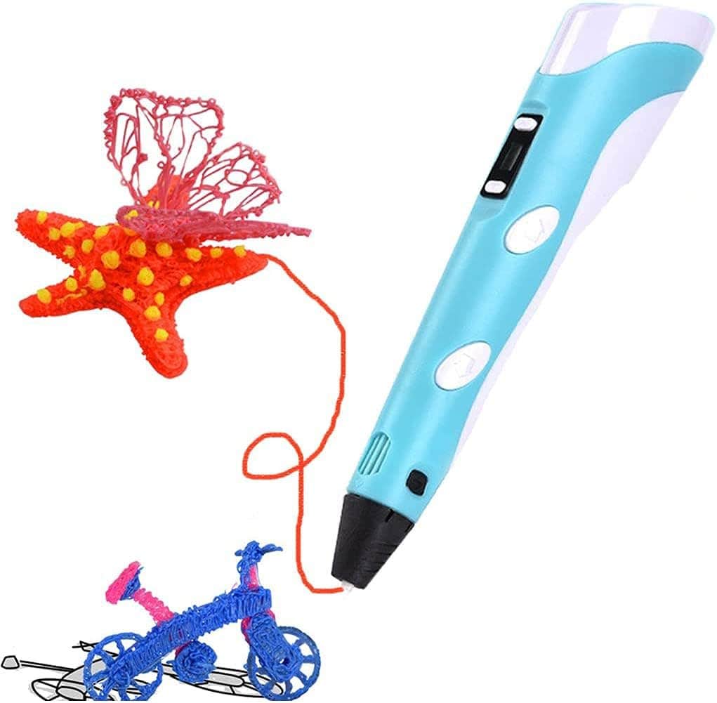 PLA Filament 3D Printing Pen Kit - Blue White