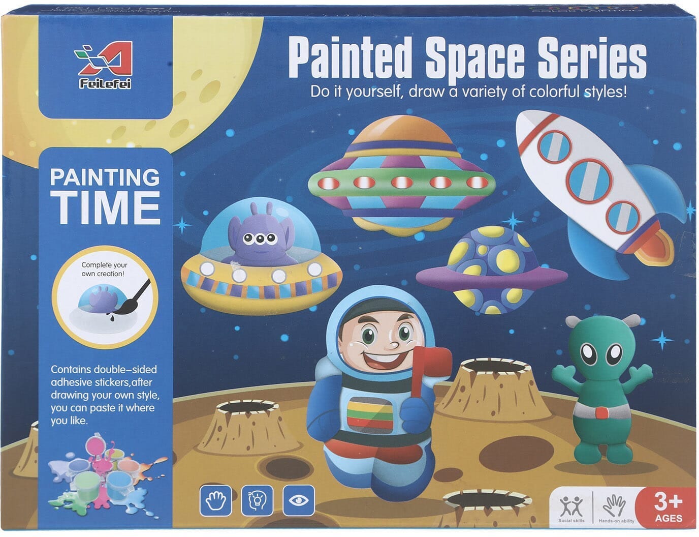 Plaster Coloring Game, Alien Shapes, 9 Pieces - Multicolor