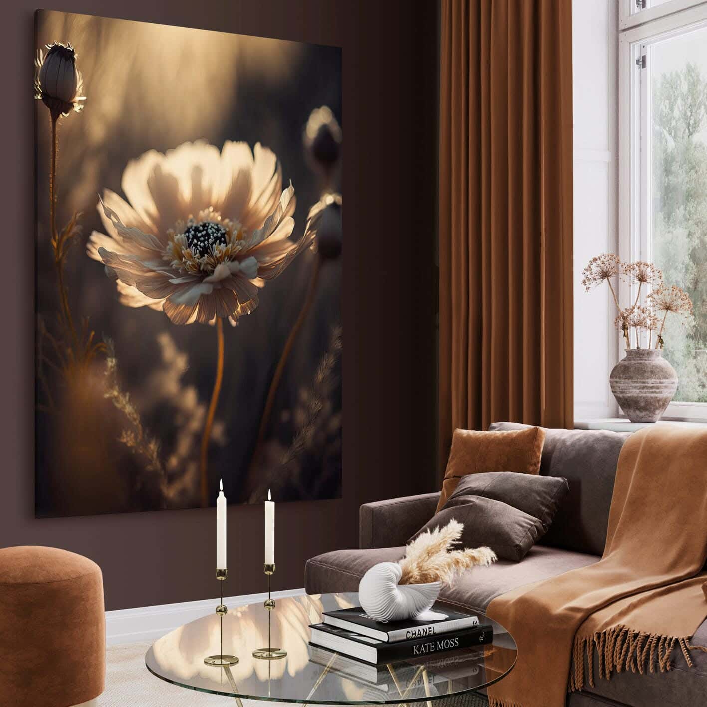 Galleria Tableau Natural Wood Printed Painting, 110x80 cm - Multicolor