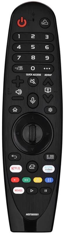 Remote Control, Compatible With AKB75855501 - Black