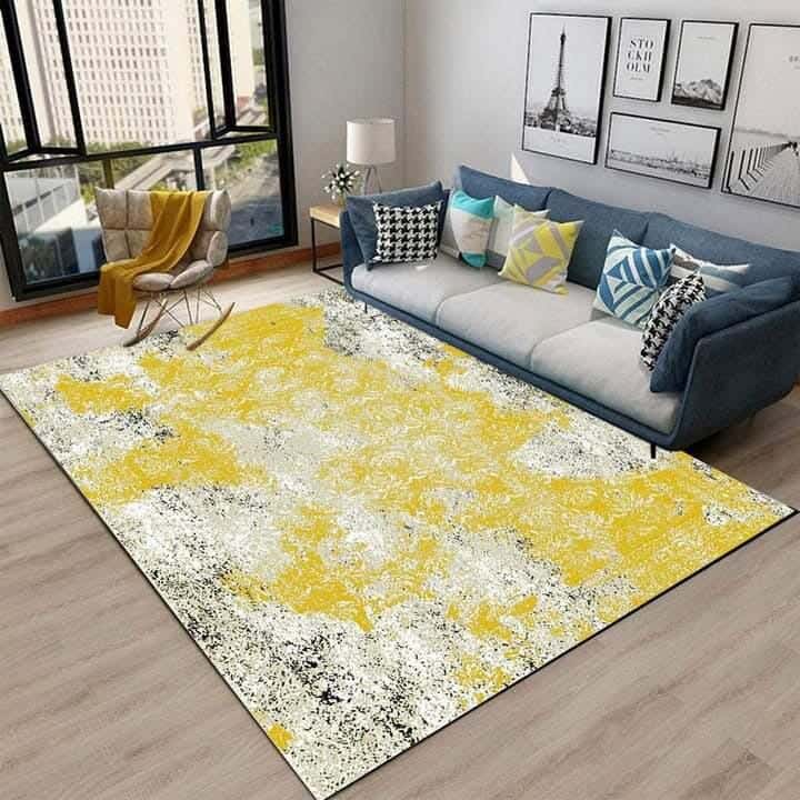 Line Sleep Dots Fabric Carpet protector, 160x250 cm - Multicolor