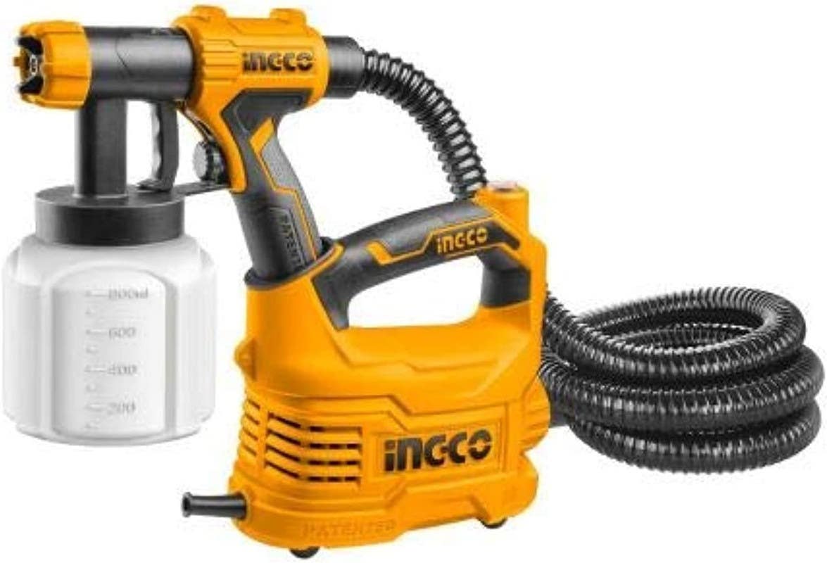 Ingco Spg5008-2 Doco Gun, 500 Watt, Zoom Stainless Steel Gun - Yellow Black