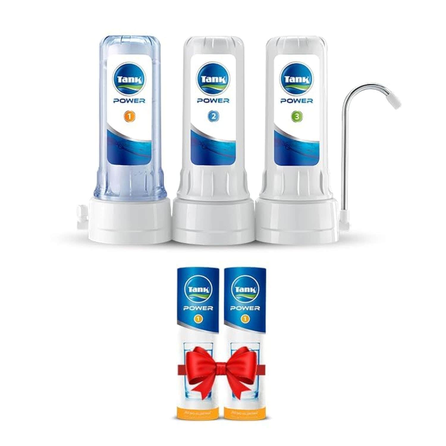 Tank 3 Stages Power Water Filter Cartridge, 5 Pieces - Multicolor