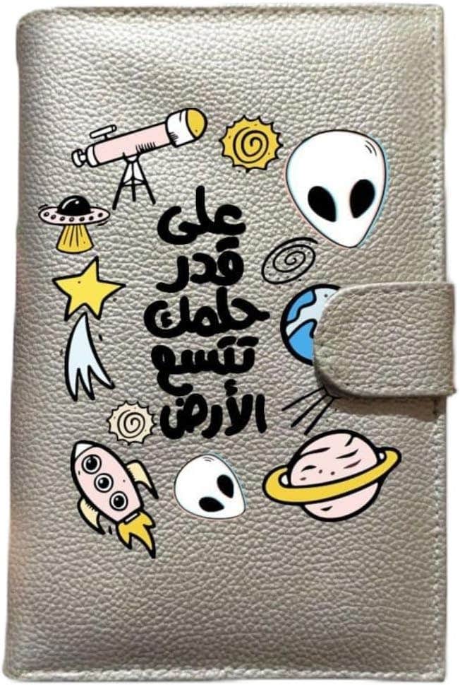 Leather Wallet For Girls, One Sided Printing, Shape 26, 11x17 cm - Silver