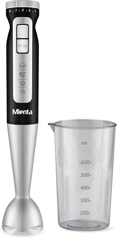 Mienta Hand Blender, 1000 Watt, HB111338A - Black Silver