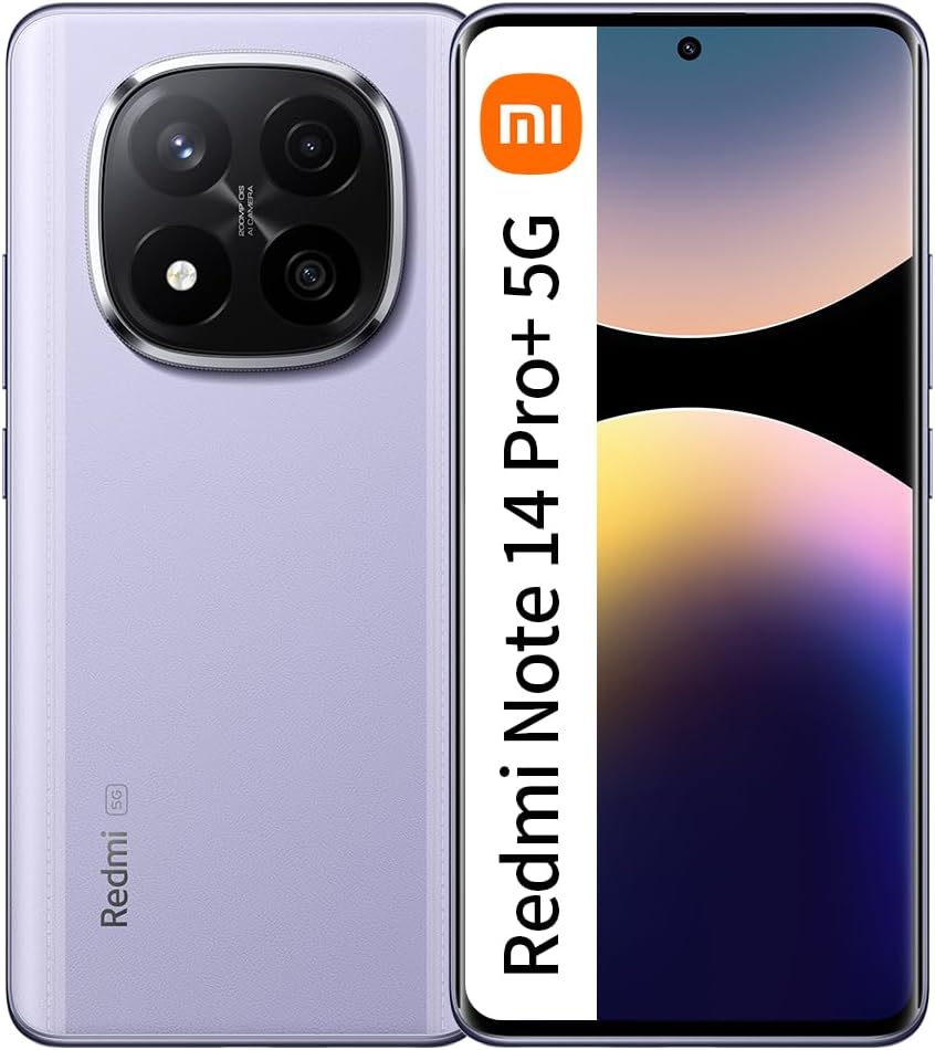 Xiaomi Redmi Note 14 Pro 5G Smartphone - 6,67 Zoll, 8 GB RAM, 256 GB, Lavendelviolett, 50 MP Kamera