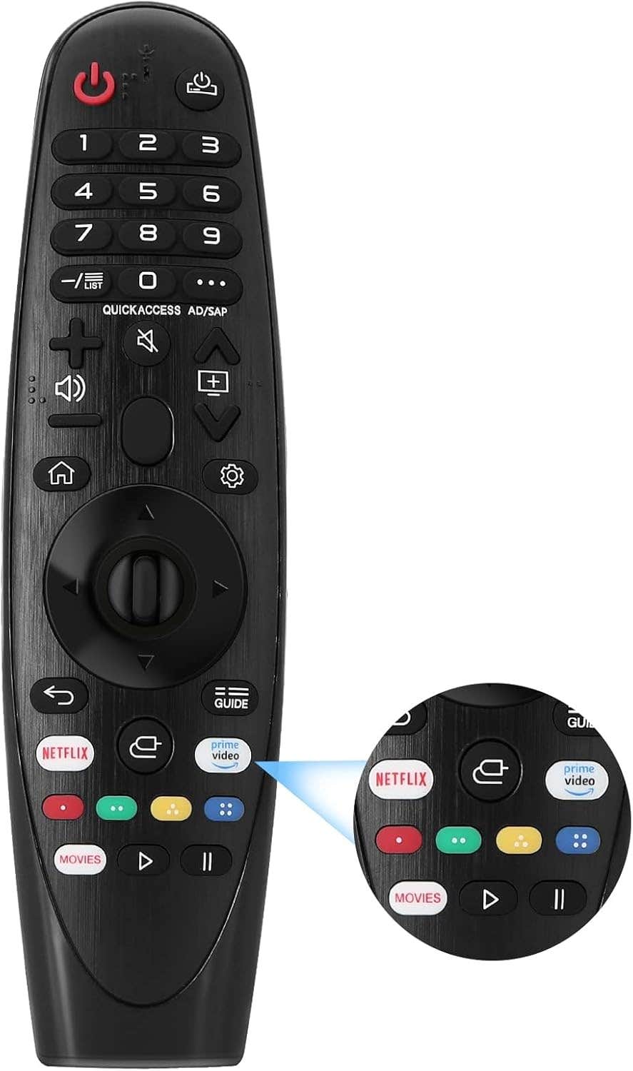 TISHOW Universal Remote Control for LG Smart TV Models No Voice or Pointer Function - Black