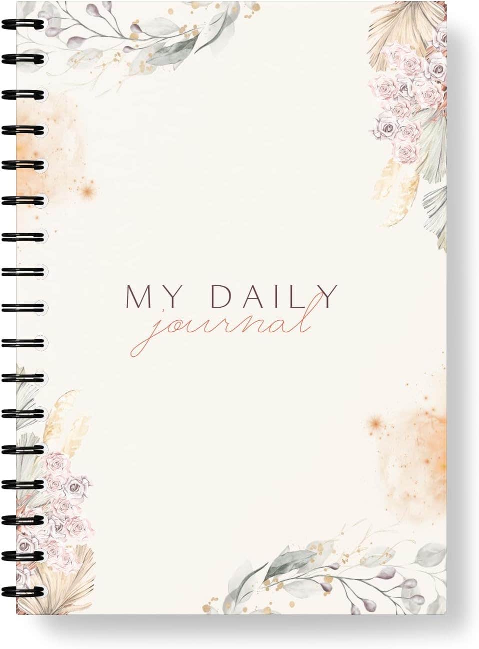 Printed Design Paper Wire Notebook, 15 X 21cm - Multicolor
