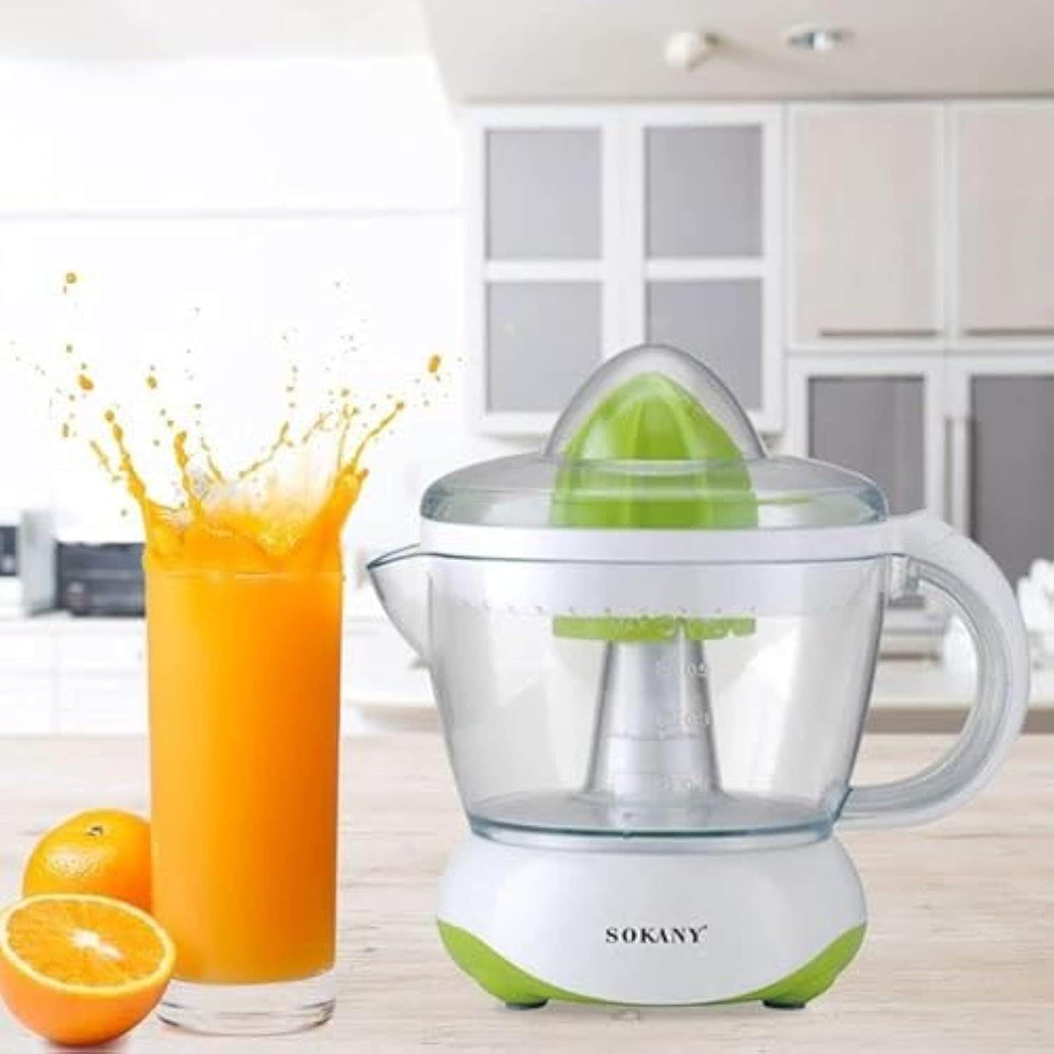Sokany WK-725 Electric Citrus Juicer, 700 ml, 45 Watt - White Green