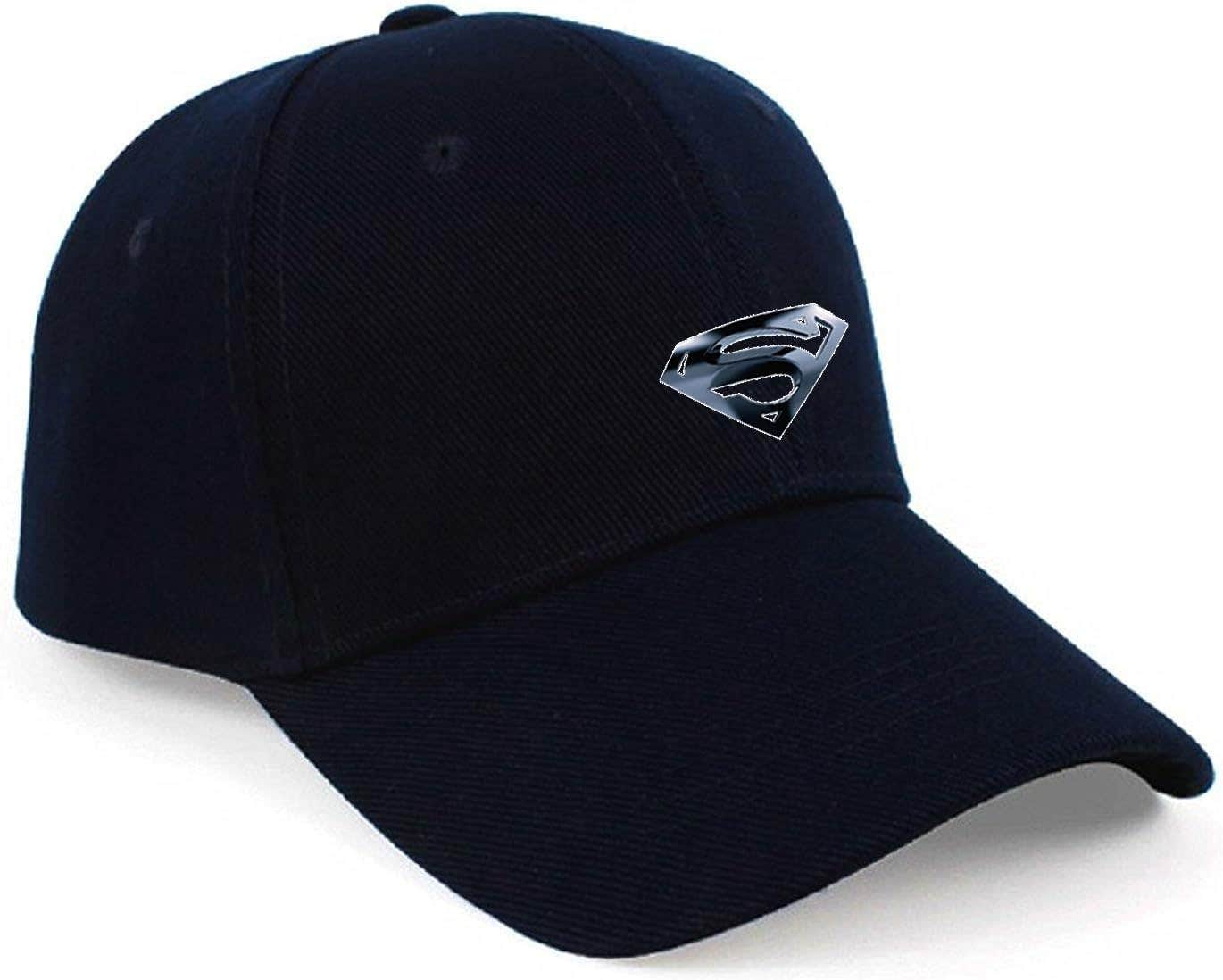 Superman Design Polyester Cap, One Size - Black