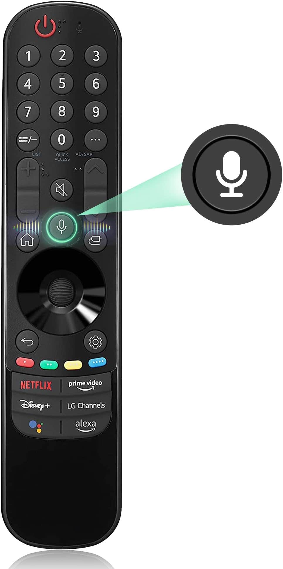 Cawclew Magic Remote for LG Smart TV, Voice Control Pointer Cursor Function - Black.