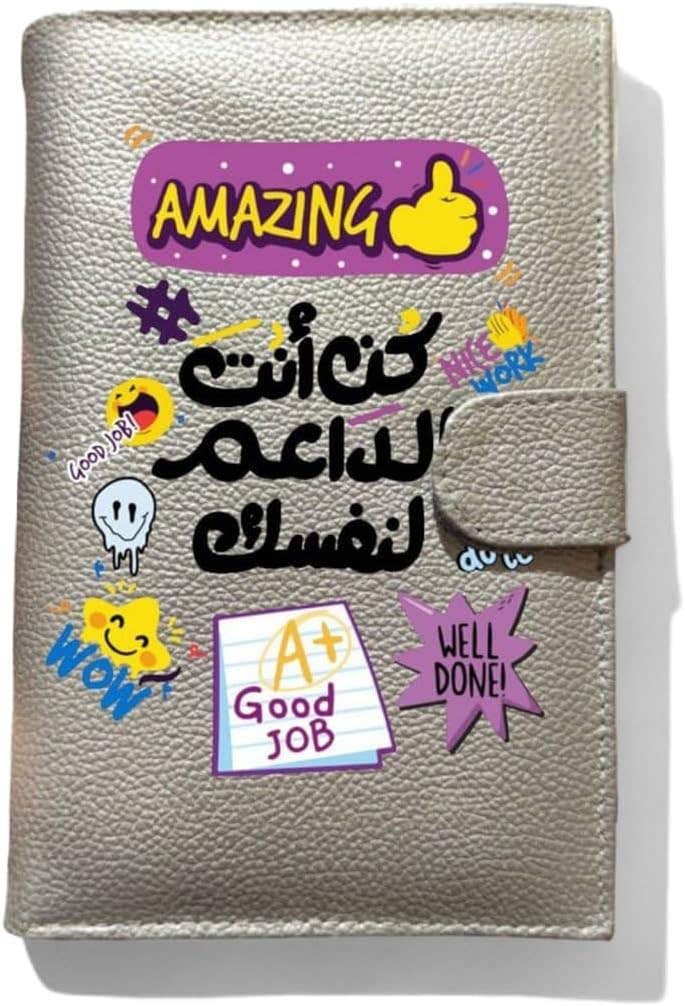 Leather Wallet For Girls, One Sided Printing, Shape 27, 11x17 cm - Silver