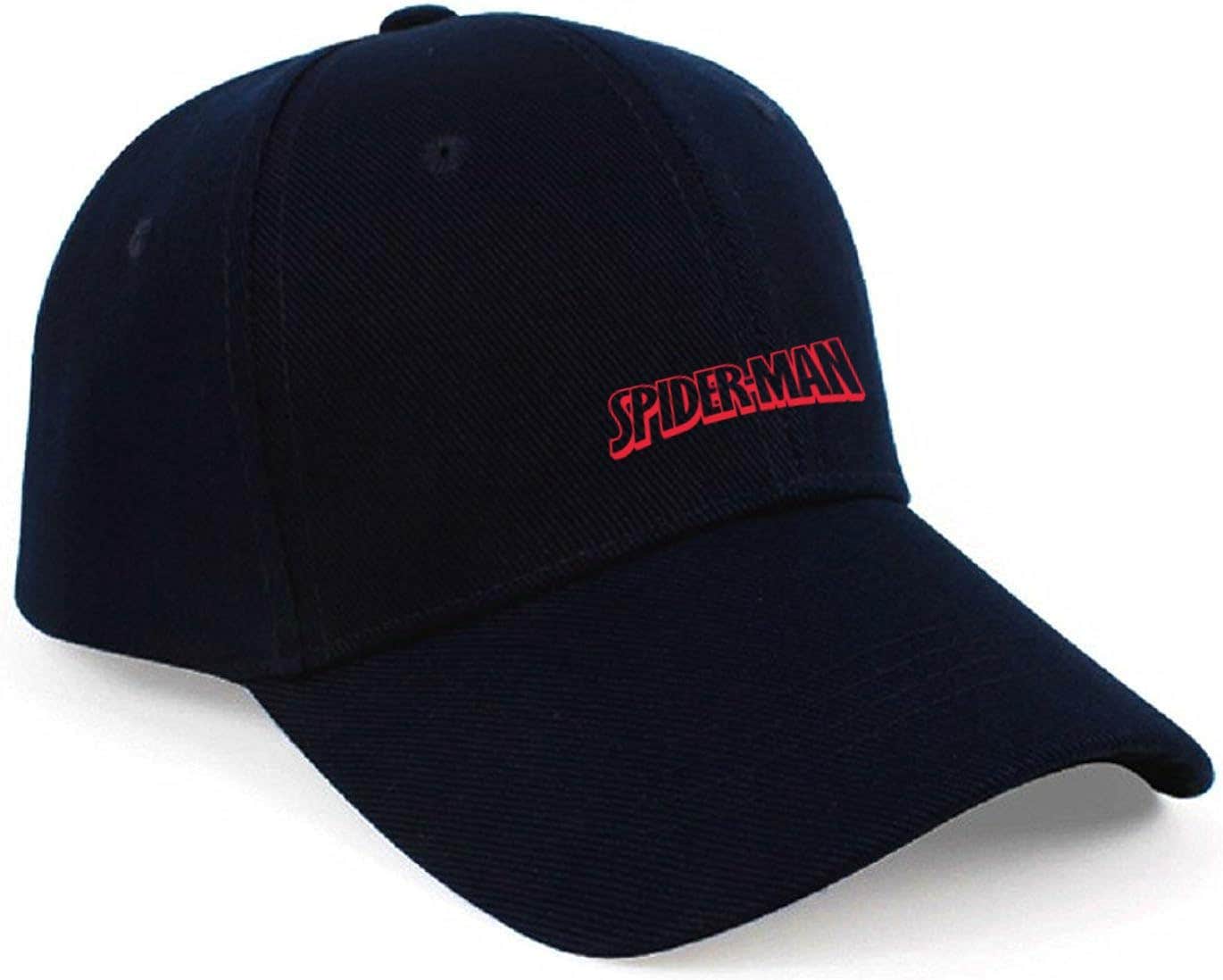 Spiderman Design Polyester Cap, One Size - Black