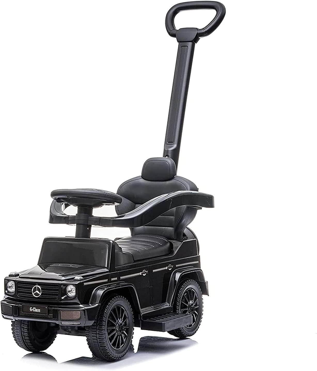 Kids Push Car Toy, Improve Motor Skills, LED Light - Black