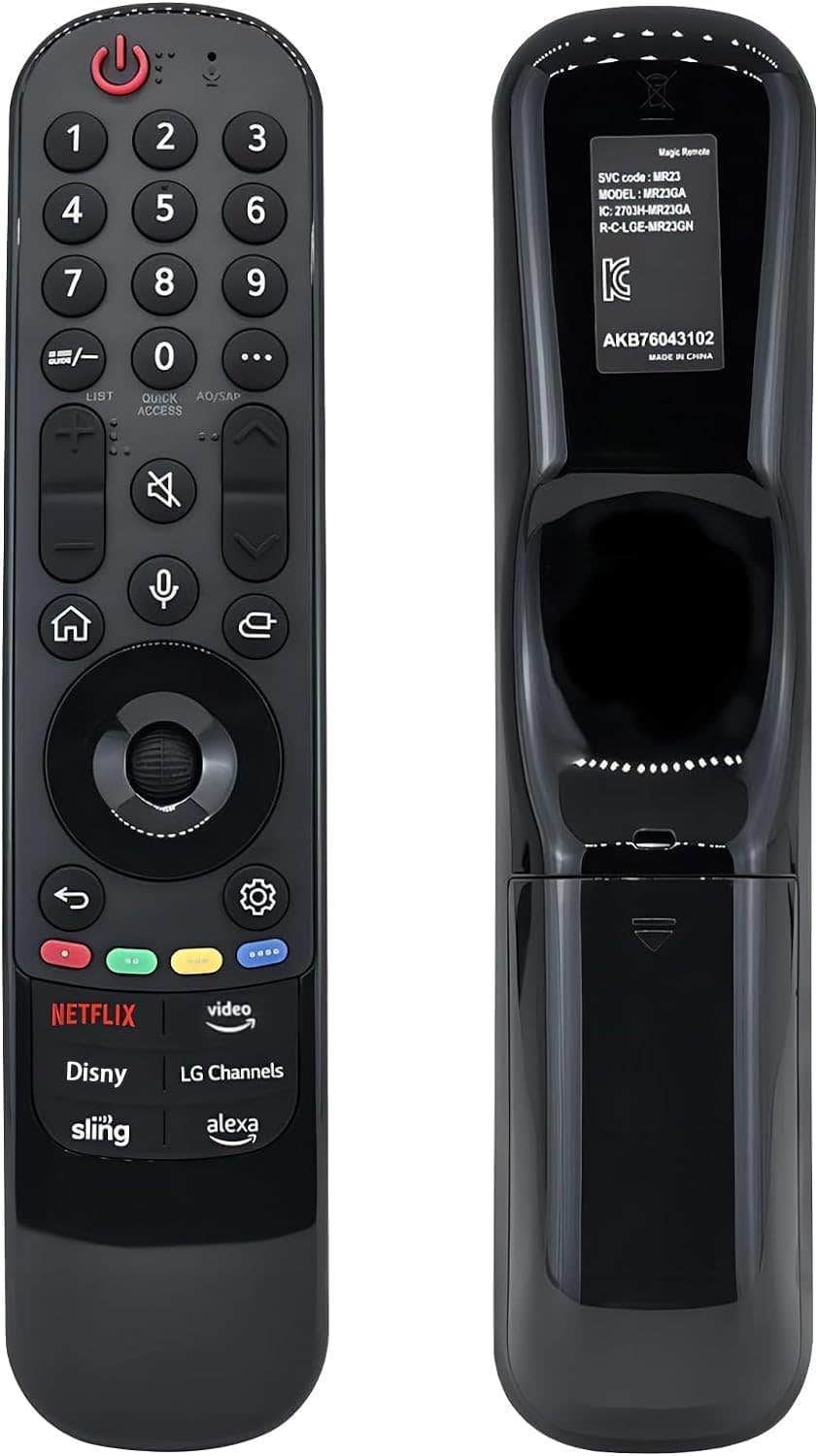 Fourmor Magic Remote MR23GA for LG Smart TVs, Voice and Pointer Function - Black.